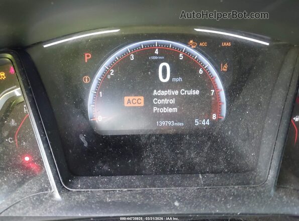 SHHFK7H46KU207872 2019 HONDA CIVIC Белый Вид задних сидений