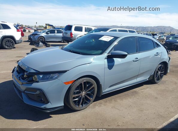 SHHFK7H48MU232176 2021 HONDA CIVIC Silver წინა მარცხენა ხედი სამი მეოთხედიდან
