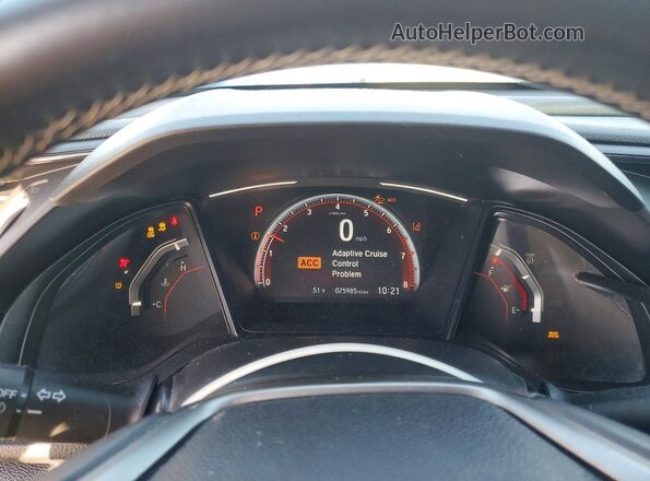 SHHFK7H4XMU411805 2021 HONDA CIVIC Gray Вид щитка приладів