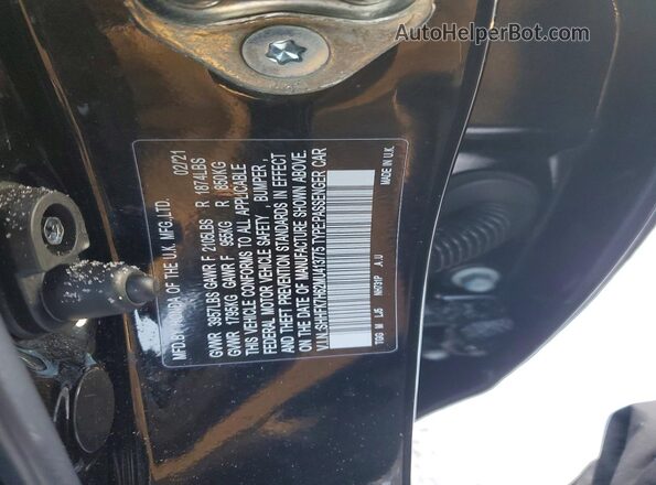 SHHFK7H62MU413775 2021 HONDA CIVIC Black ძრავის განყოფილების ხედი