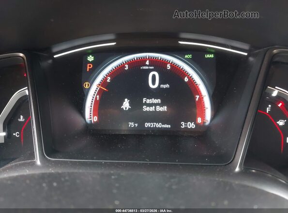 SHHFK7H90LU212062 2020 HONDA CIVIC Gray უკანა სავარძლების ხედი