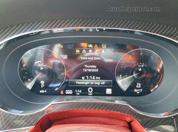SJAAM2ZV9MC037511 2021 BENTLEY BENTAYGA Black Vista del cuadro de instrumentos