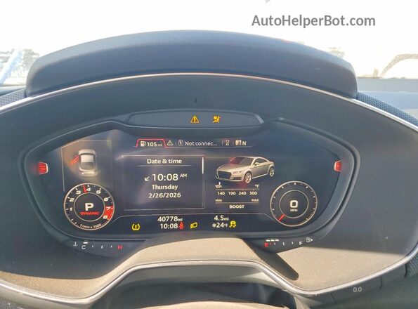 TRUC1AFVXG1011133 2016 AUDI TT Yellow Widok zestawu wskaźników