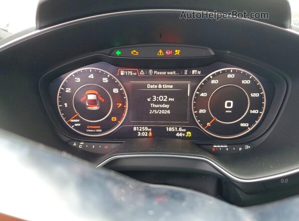 TRUC5AFV6G1028631 2016 AUDI TT Gray Vista del cuadro de instrumentos