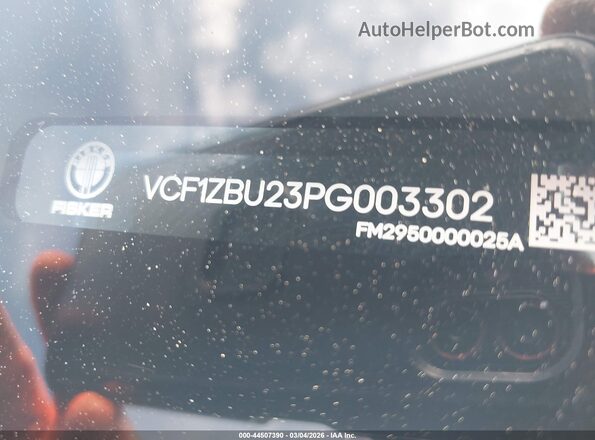 VCF1ZBU23PG003302 2023 FISKER OCEAN Light Blue Вид підкапотного простору