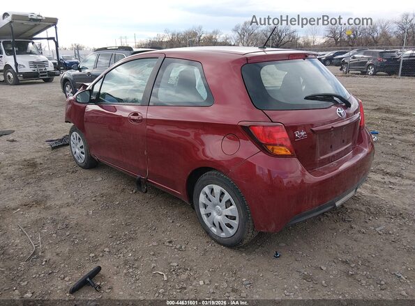 VNKJTUD33HA082696 2017 TOYOTA YARIS Red Հետևի ձախ