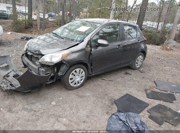 VNKKTUD38GA070157 2016 TOYOTA YARIS Gray Առջևի ձախ երեք քառորդ տեսարան