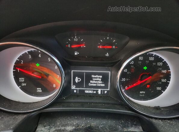 W04GU8SX3K1035926 2019 BUICK REGAL White ხელსაწყოთა პანელის ხედი