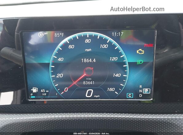 W1K3G4EB4LJ201575 2020 MERCEDES-BENZ A 220 White უკანა სავარძლების ხედი