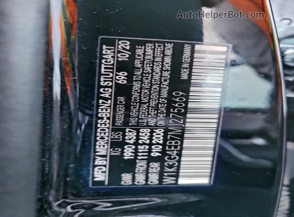 W1K3G4EB7MJ275669 2021 MERCEDES-BENZ A Black 