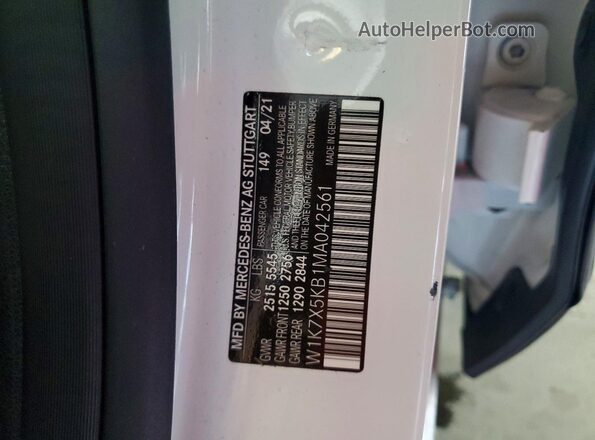 W1K7X5KB1MA042561 2021 MERCEDES-BENZ AMG Белый Вид подкапотного пространства