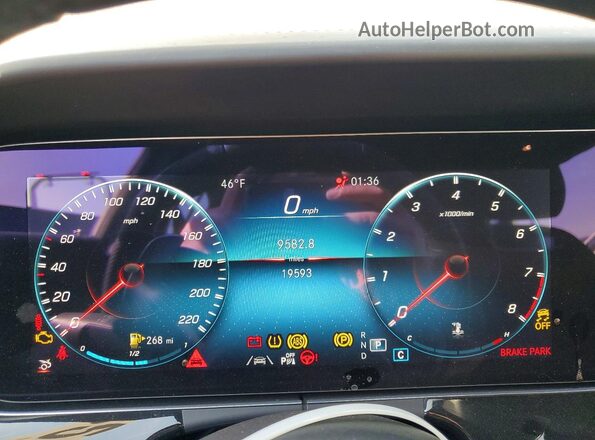 W1K7X8KB6MA036949 2021 MERCEDES-BENZ AMG Gray Вид щитка приладів