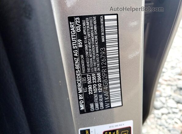 W1KAF4GB2PR126793 2023 MERCEDES-BENZ C Silver 