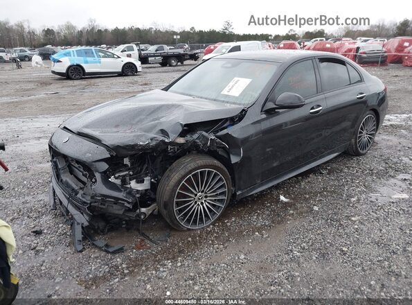 W1KAF4GB6PR096603 2023 MERCEDES-BENZ C-CLASS Black წინა მარცხენა ხედი სამი მეოთხედიდან