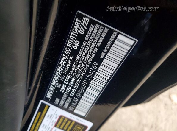 W1KAF4HB6PR154269 2023 MERCEDES-BENZ C Black Вид підкапотного простору