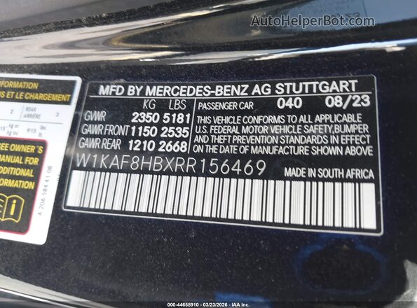 W1KAF8HBXRR156469 2024 MERCEDES-BENZ AMG C 43 Black 