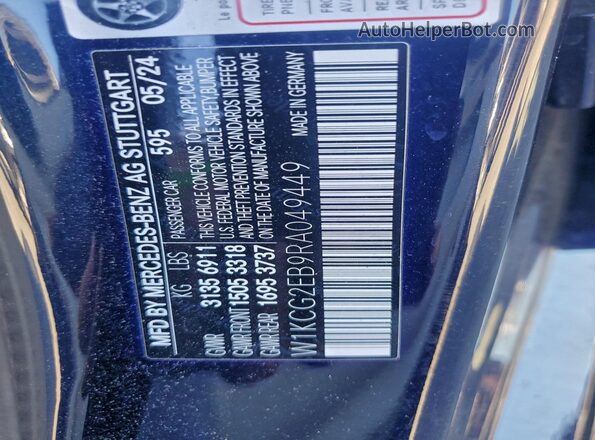 W1KCG2EB9RA049449 2024 MERCEDES-BENZ EQS Blue Engine compartment view