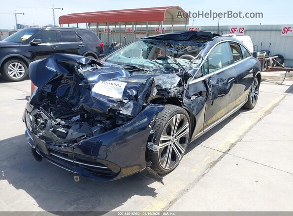 W1KCG4EB4NA002089 2022 MERCEDES-BENZ EQS 580 Dark Blue Առջևի ձախ երեք քառորդ տեսարան