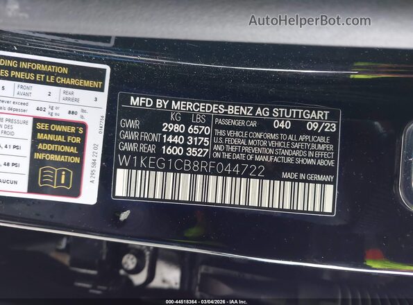 W1KEG1CB8RF044722 2024 MERCEDES-BENZ EQE 350 Black 