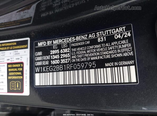 W1KEG2BB1RF059795 2024 MERCEDES-BENZ EQE 350+ Black Widok komory silnika