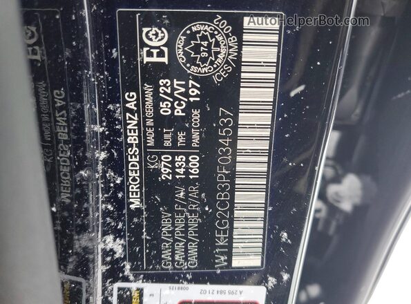W1KEG2CB3PF034537 2023 MERCEDES-BENZ EQE Black ძრავის განყოფილების ხედი