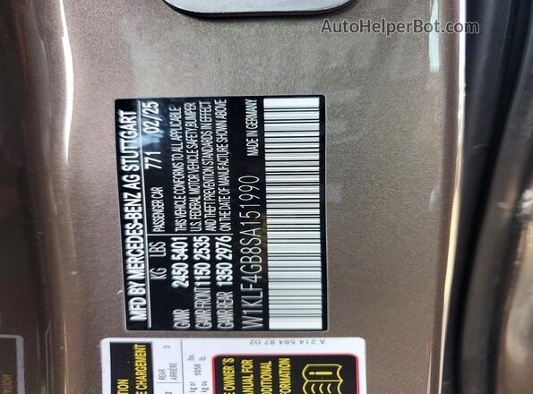 W1KLF4GB8SA151990 2025 MERCEDES-BENZ E Brown Engine compartment view