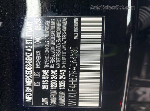 W1KLF4HB7RA068530 2024 MERCEDES-BENZ E Black 