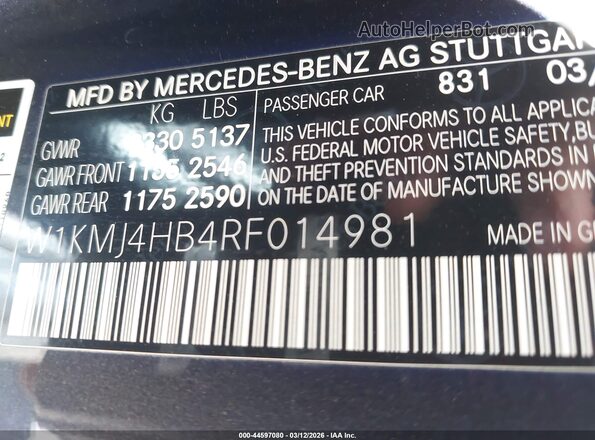 W1KMJ4HB4RF014981 2024 MERCEDES-BENZ CLE 300 Black ძრავის განყოფილების ხედი