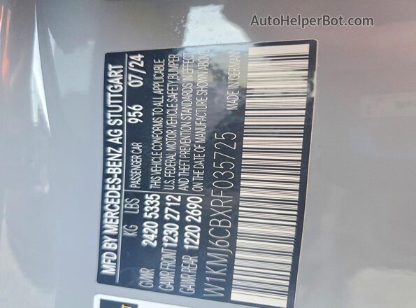 W1KMJ6CBXRF035725 2024 MERCEDES-BENZ CLE Silver 
