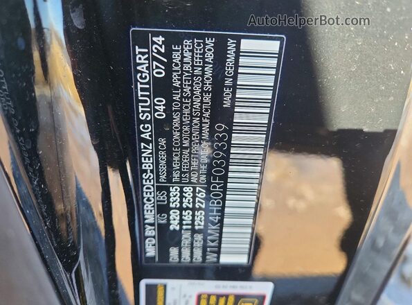W1KMK4HB0RF039339 2024 MERCEDES-BENZ CLE Black Vista del compartimento del motor