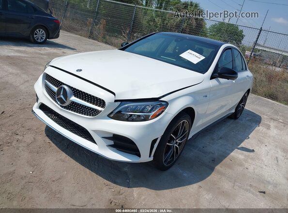 W1KWF6EB7MR642096 2021 MERCEDES-BENZ AMG C 43 White წინა მარცხენა ხედი სამი მეოთხედიდან