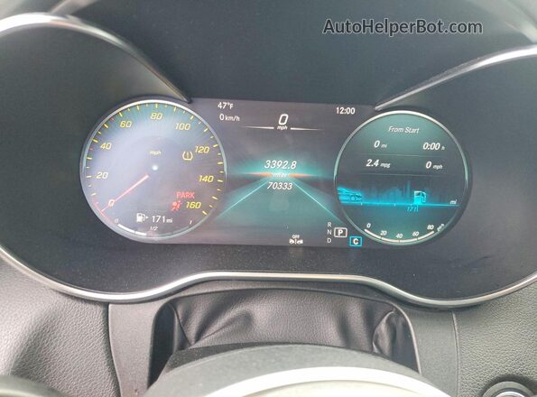 W1KWF8DB6MR633130 2021 MERCEDES-BENZ C White Widok zestawu wskaźników