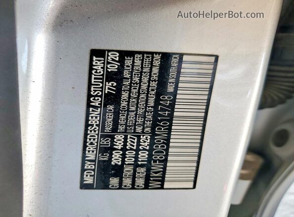 W1KWF8DB9MR614748 2021 MERCEDES-BENZ C Silver ძრავის განყოფილების ხედი