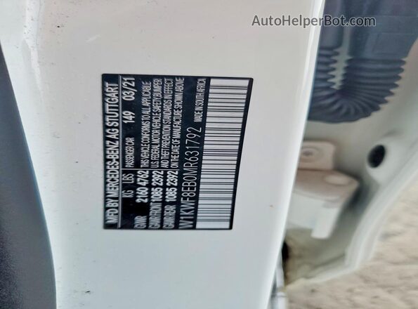W1KWF8EB0MR631792 2021 MERCEDES-BENZ C White 