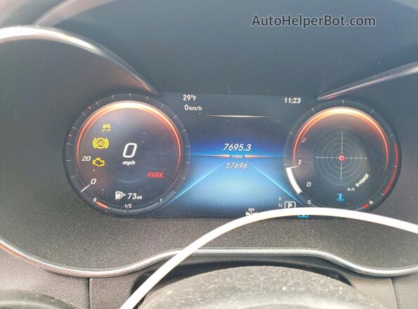 W1KWF8EB1MR645622 2021 MERCEDES-BENZ C White ხელსაწყოთა პანელის ხედი