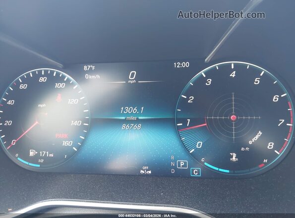 W1KWF8EB8MR634181 2021 MERCEDES-BENZ C-CLASS Gray უკანა სავარძლების ხედი