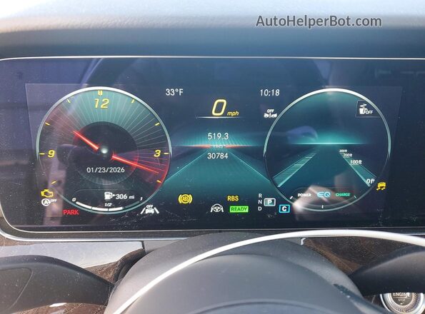 W1KZF5KB1MB000302 2021 MERCEDES-BENZ E White Vista del cuadro de instrumentos