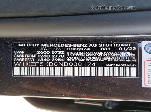 W1KZF5KB8NB038174 2022 MERCEDES-BENZ E Charcoal ძრავის განყოფილების ხედი