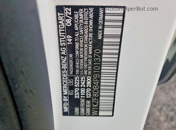 W1KZF8DB4PB101370 2023 MERCEDES-BENZ E Белый Вид подкапотного пространства