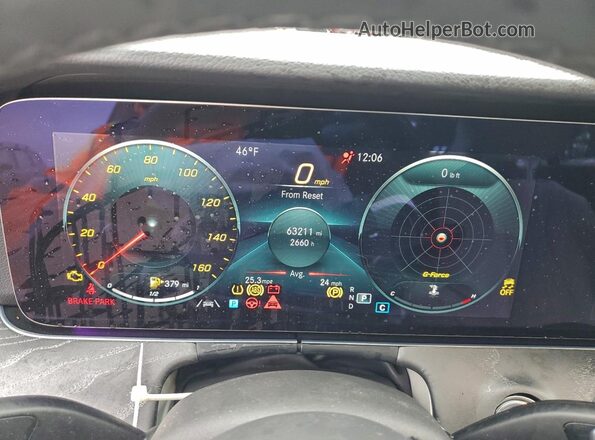 W1KZF8DB5NB056646 2022 MERCEDES-BENZ E Black Vista del cuadro de instrumentos