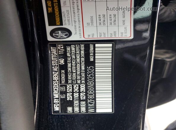 W1KZF8DB6NB025325 2022 MERCEDES-BENZ E Black Вид підкапотного простору