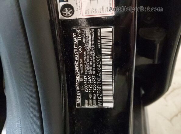 W1KZF8DBXLA764295 2020 MERCEDES-BENZ E Black 