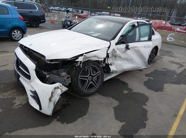 W1KZF8EB9MA980476 2021 MERCEDES-BENZ E-CLASS White წინა მარცხენა ხედი სამი მეოთხედიდან