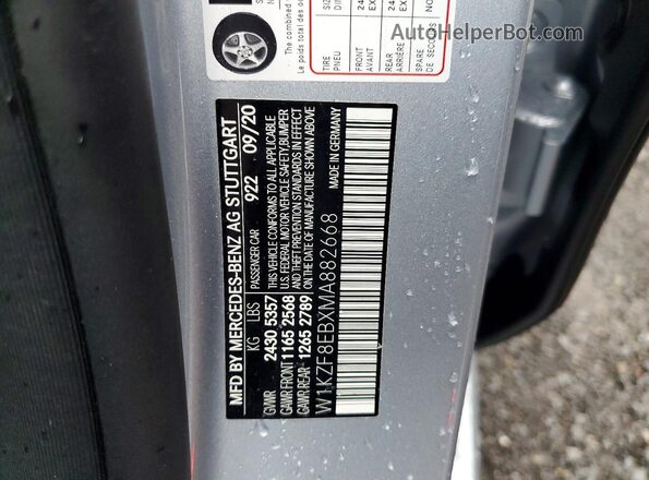 W1KZF8EBXMA882668 2021 MERCEDES-BENZ E Silver Vista del compartimento del motor