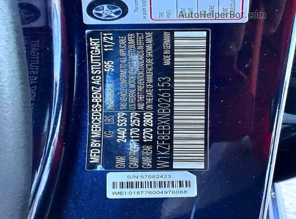 W1KZF8EBXNB026153 2022 MERCEDES-BENZ E Blue Rear seats view