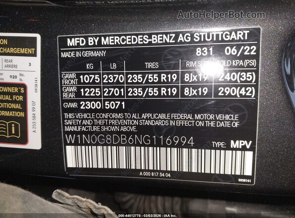 W1N0G8DB6NG116994 2022 MERCEDES-BENZ GLC 300 Black Widok komory silnika