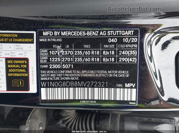 W1N0G8DB8MV272321 2021 MERCEDES-BENZ GLC 300 Black Widok komory silnika