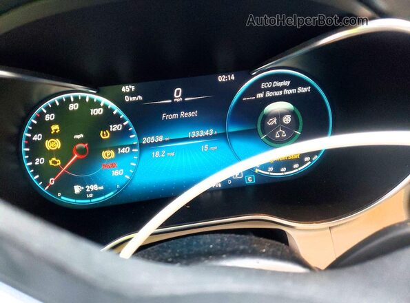 W1N0G8EB5MF871914 2021 MERCEDES-BENZ GLC-CLASS White Instrument cluster view