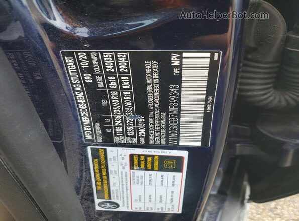 W1N0G8EB7MF899343 2021 MERCEDES-BENZ GLC-CLASS Blue VIN կոդի պիտակի տեսք