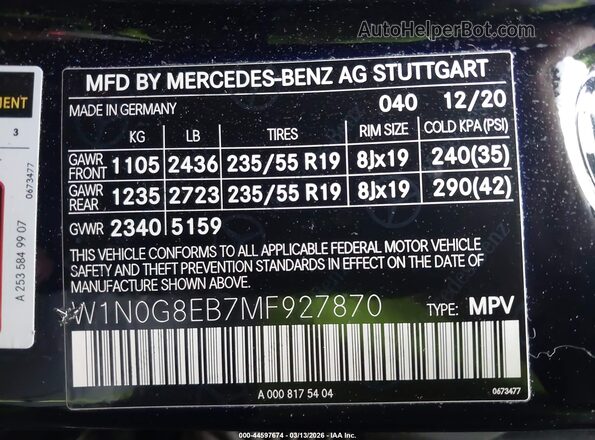 W1N0G8EB7MF927870 2021 MERCEDES-BENZ GLC 300 Black Вид підкапотного простору
